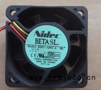 尼迪克D06T-12PU 双滚珠风扇60*60*25 12V