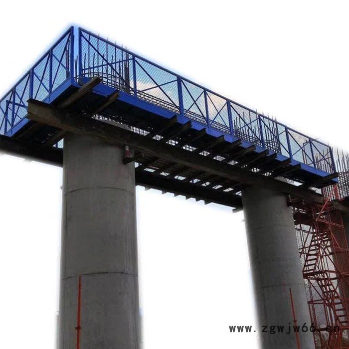 墩柱安全平台 混凝土墩柱施工平台 墩柱抱箍作业平台图3