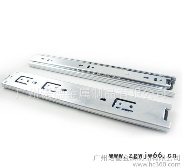 45mm宽三折滚珠滑轨/钢珠道轨 钢珠滑轨 抽屉道轨 家具抽屉滑轨