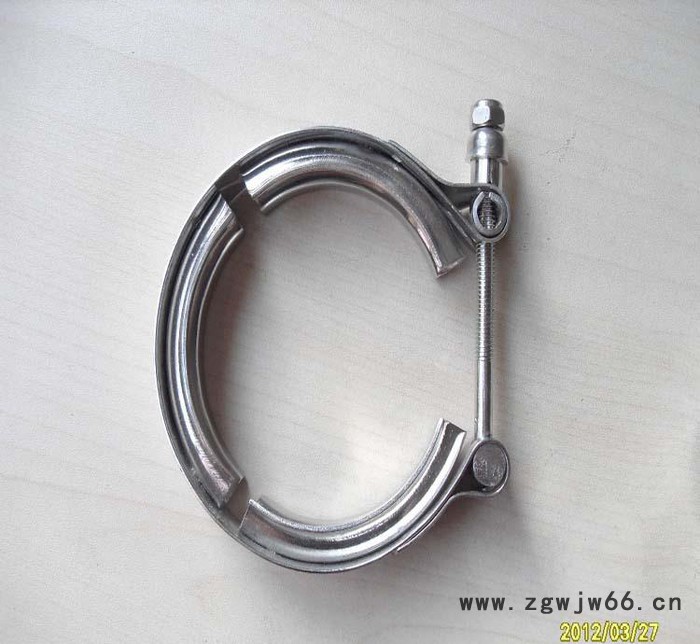 T型沟槽抱箍、V型沟槽抱箍，通用不锈钢抱箍图2