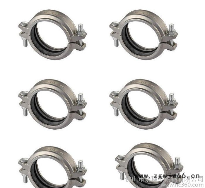 304不锈钢沟槽卡箍件|卫生级沟槽卡箍生产|现货沟槽卡箍图3