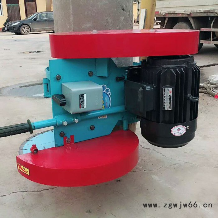 抱箍式切桩机 加水卡箍式割桩机 400锯片空心砖怀抱式切平机图4