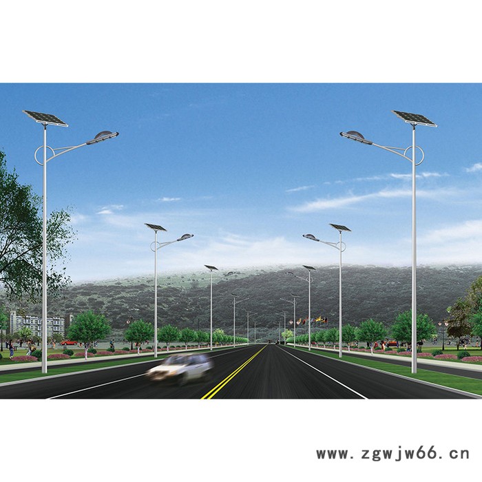 新农村户外水泥电线杆抱箍抱杆太阳能防水庭院6米5米100w200w路灯 太阳能路灯图3