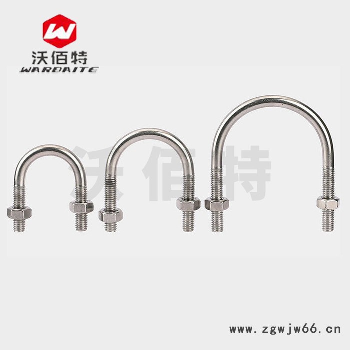M6M8M10 304不锈钢 U型螺丝 U型卡扣骑马固定卡抱箍 U型螺栓 带螺母图5
