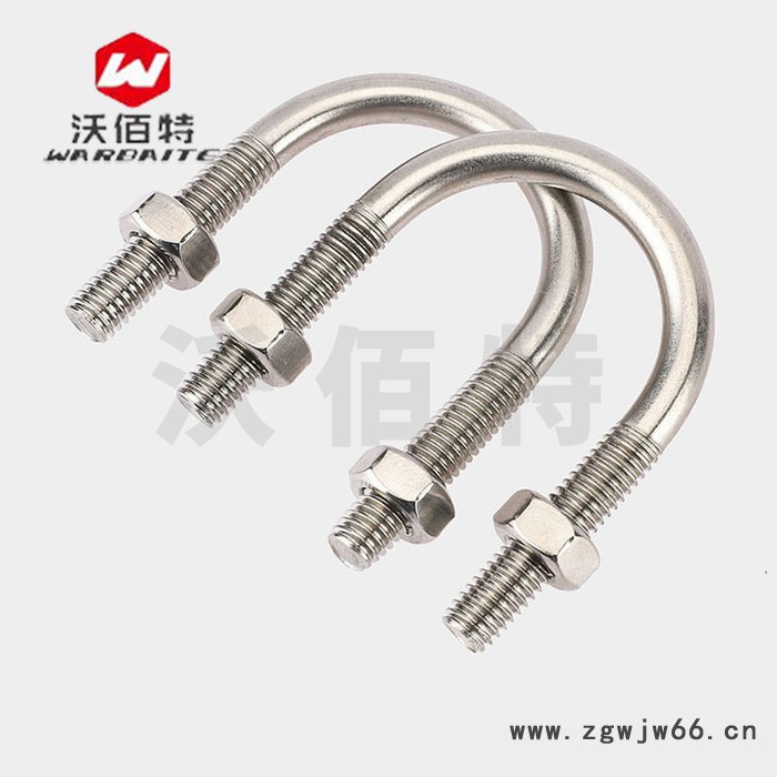 M6M8M10 304不锈钢 U型螺丝 U型卡扣骑马固定卡抱箍 U型螺栓 带螺母图3