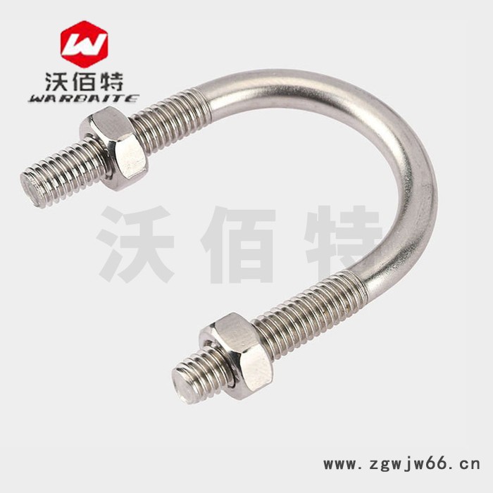 M6M8M10 304不锈钢 U型螺丝 U型卡扣骑马固定卡抱箍 U型螺栓 带螺母图2