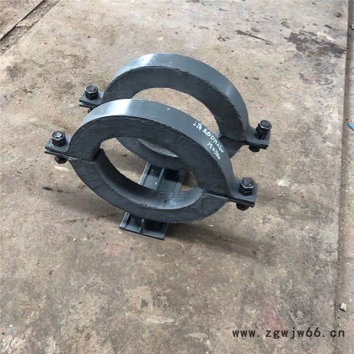 齐鑫DN300 固定隔热管托 双抱箍隔热管托 双管夹隔热管托 蒸汽高温管道安装 隔热瓦块图4