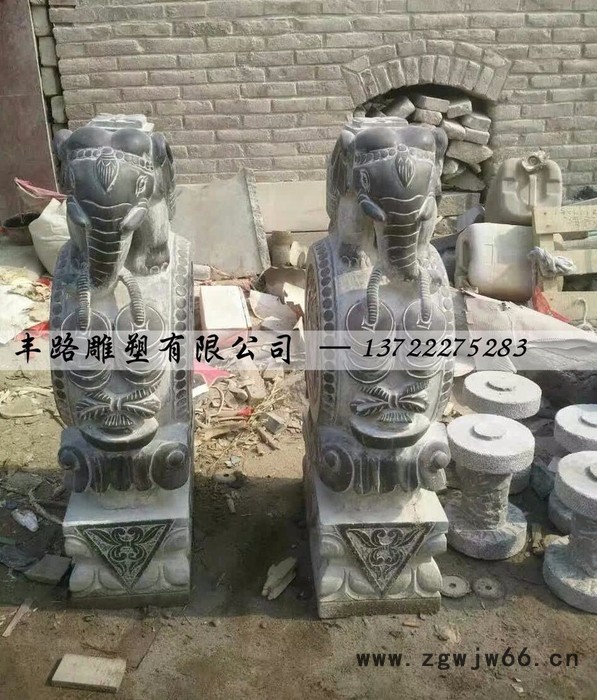 石雕门墩 石头门墩 青石抱箍 石门墩图5