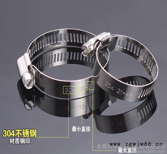 卡箍直销 201不锈钢喉箍不锈钢卡箍抛光32-305产地货源图3