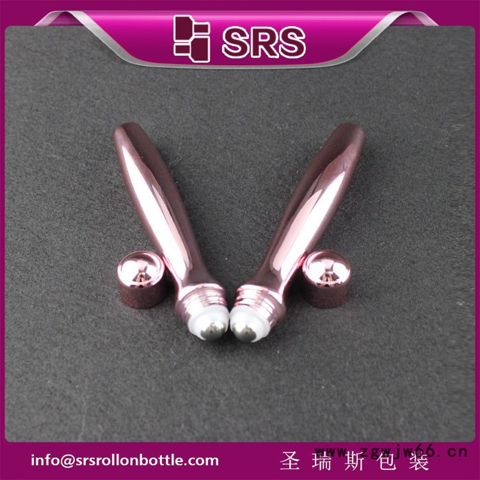 圣瑞斯15ML电镀玫瑰金腰圆瓶 旅行装便携式香水滚珠瓶可定制LOGO时尚走珠棒图3