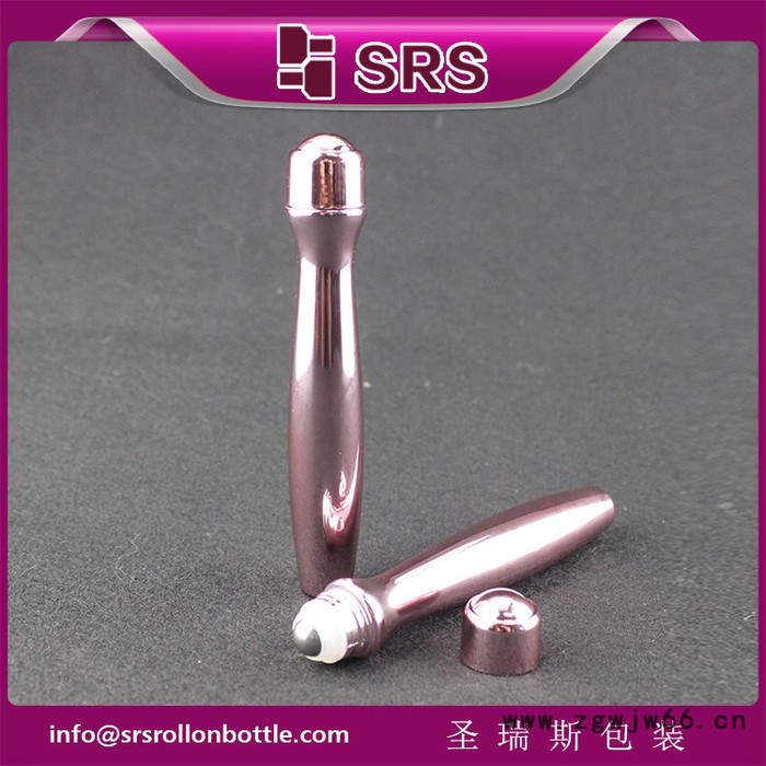 圣瑞斯15ML电镀玫瑰金腰圆瓶 旅行装便携式香水滚珠瓶可定制LOGO时尚走珠棒图4