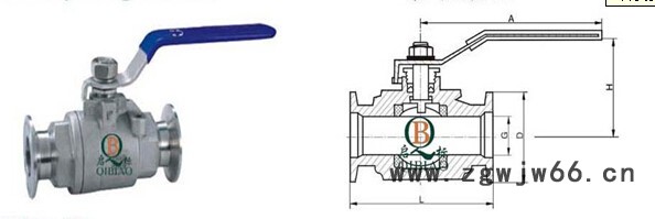 供应二片式卡箍球阀,不锈钢二片式卡箍球阀图3