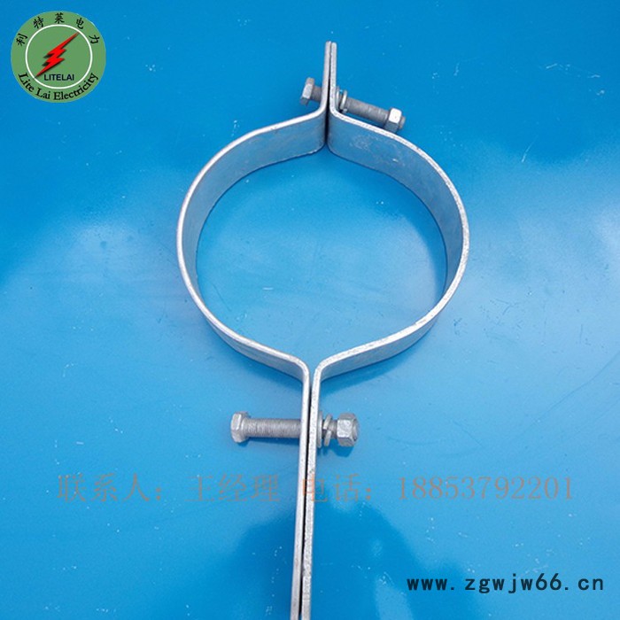 利特莱 热镀锌紧固抱箍 子母抱箍 单长尾抱箍 扁铁抱箍图4