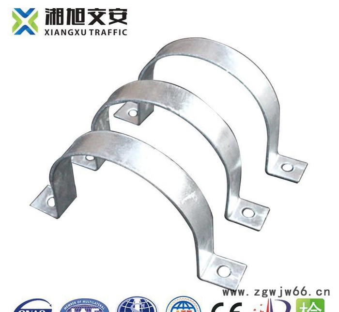 **镀锌抱箍 标志牌安装抱箍φ250 标志牌专用材料 抱箍配图2