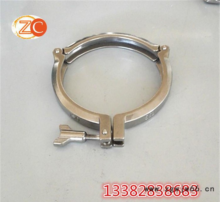 不锈钢精铸卡箍/卫生级精铸卡箍/冲压卡箍/三节卡箍/304快图2