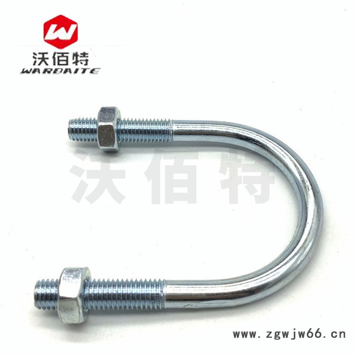 M6M8M10M12M16M20镀锌U型螺栓 u型卡螺丝 管固定卡抱箍丝管卡图4