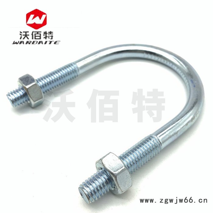 M6M8M10M12M16M20镀锌U型螺栓 u型卡螺丝 管固定卡抱箍丝管卡图2