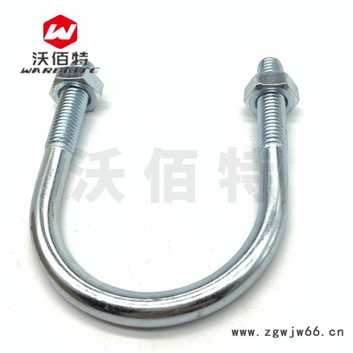 M6M8M10M12M16M20镀锌U型螺栓 u型卡螺丝 管固定卡抱箍丝管卡图3