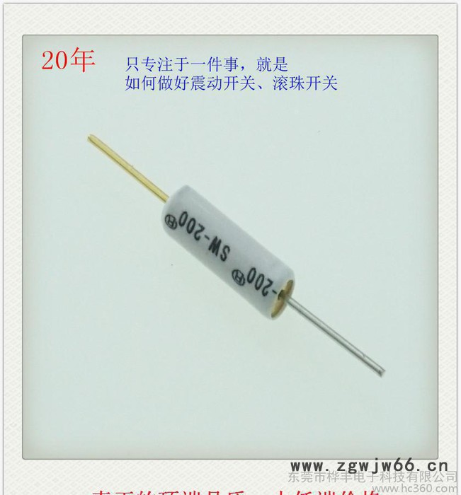**振动开关滚珠开关SW-200倾斜导通开关图3