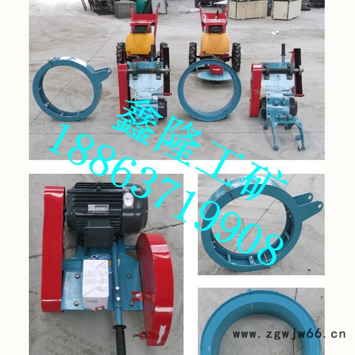 供应【鑫隆抱箍切割机】400型卡箍切桩机 卡箍抱紧切桩机视频连接图2