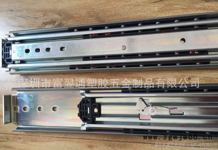 **：76宽三节全抽出重型滚珠滑轨（带锁功能）图3