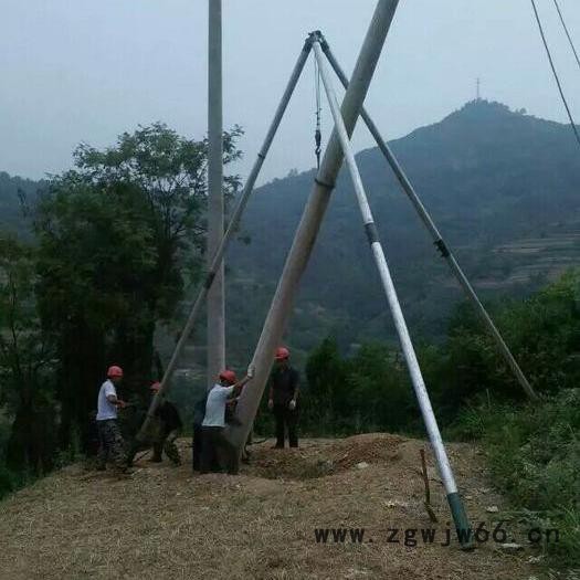 刻发批发供应 人字扒杆加法兰/抱箍 10-20米电线杆用铝合金抱杆 冲天抱杆 立杆机厂家 起杆机报价图2