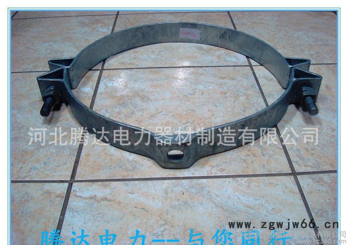 国外电力金具 出口扁铁抱箍 吊线拉线抱箍图2