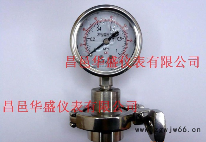 我公司大量生产卡箍式隔膜（耐震）压力表图2