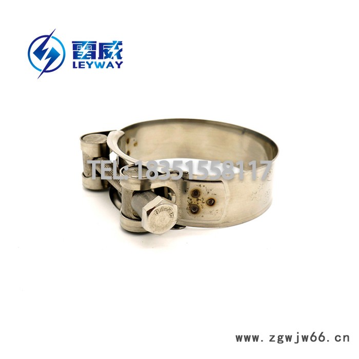 不锈钢304强力喉箍 欧式T型强力卡箍 不锈钢强力抱箍加强箍 单头强力卡喉箍 加强型喉箍 不锈钢强力型抱箍 汽车排气管管图2