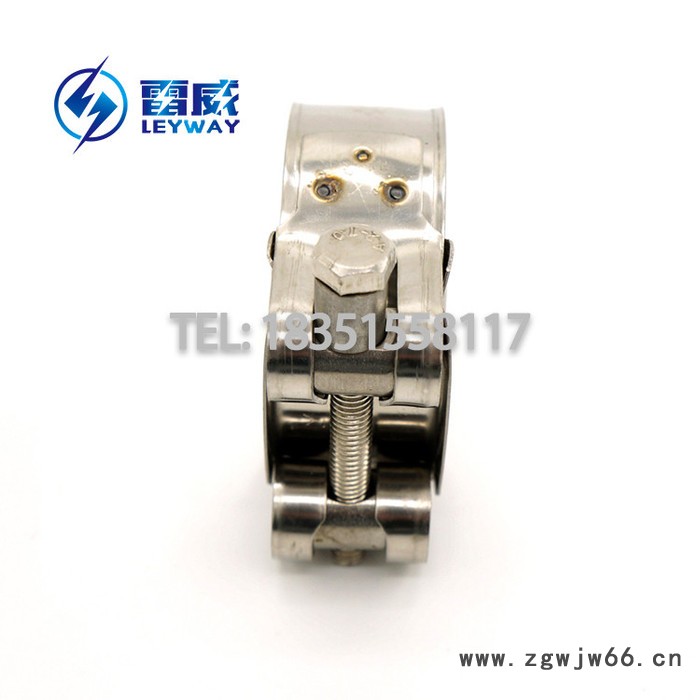 不锈钢304强力喉箍 欧式T型强力卡箍 不锈钢强力抱箍加强箍 单头强力卡喉箍 加强型喉箍 不锈钢强力型抱箍 汽车排气管管图7