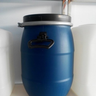 加厚型30升铁箍桶法兰桶30L公斤塑料桶抱箍桶大口 推广