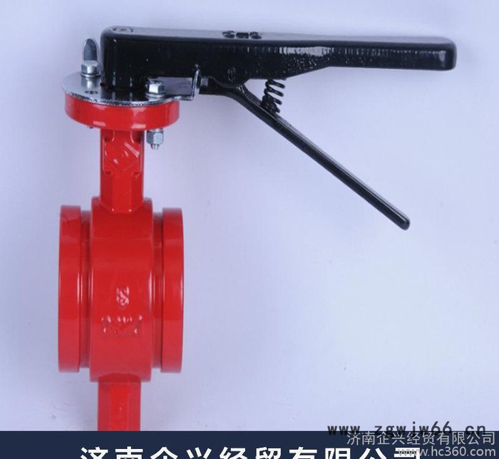 D81X手柄沟槽蝶阀dn100 dn150 卡箍式消防蝶阀 3C沟槽蝶阀