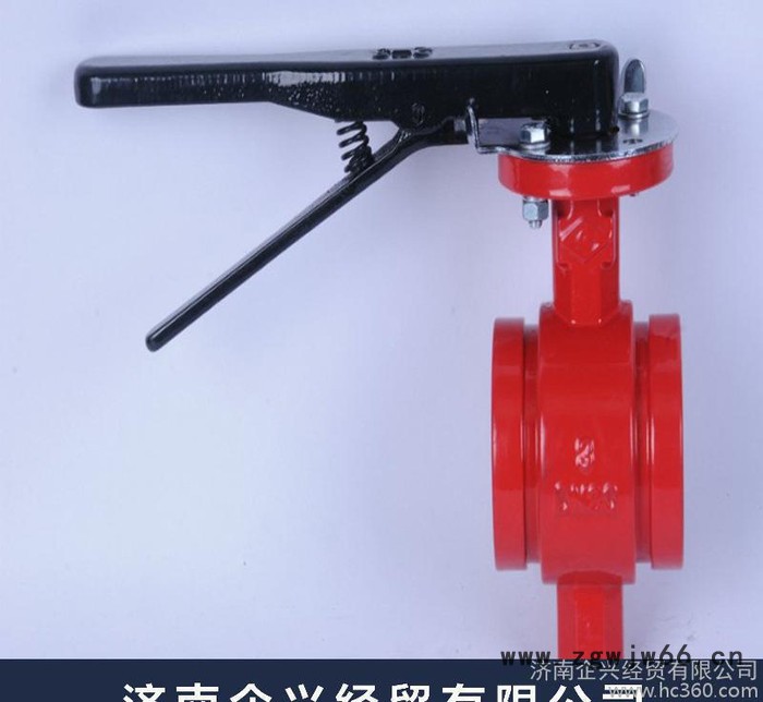 D81X手柄沟槽蝶阀dn100 dn150 卡箍式消防蝶阀 3C沟槽蝶阀图2