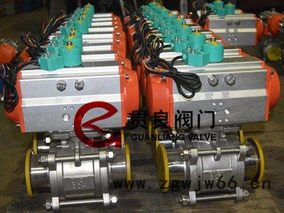 气动三片式卡箍球阀,气动三片式快装球阀图3