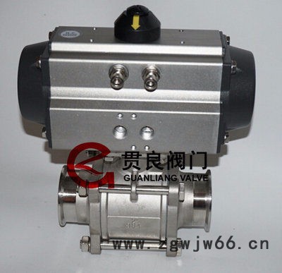 气动三片式卡箍球阀,气动三片式快装球阀图5