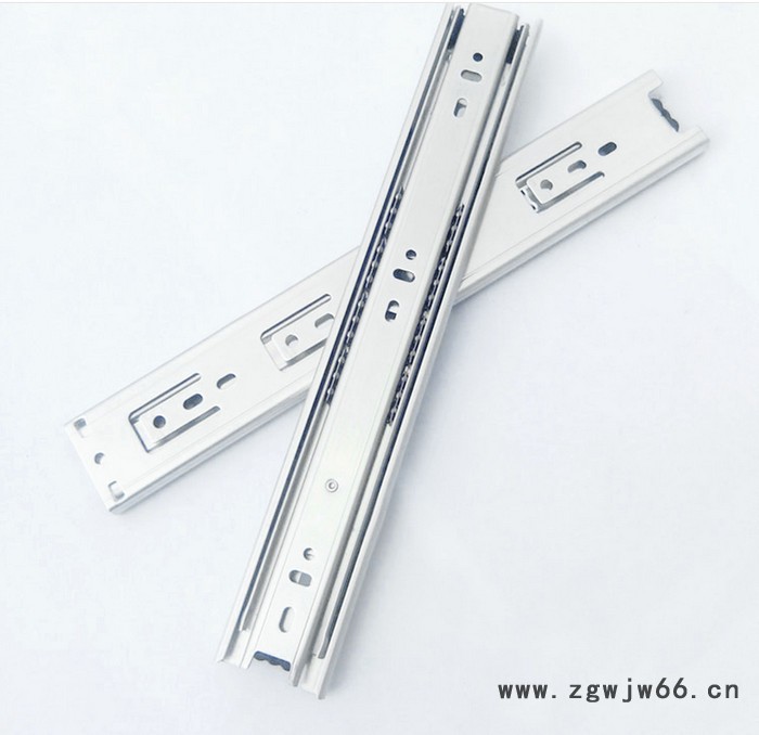 佳胜4515#10寸三株滑轨 三折滑轨 二折路轨 滚珠滑道图2
