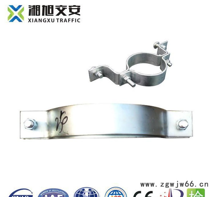 规格标牌抱箍 双层交通标志牌专用抱箍 标牌铝槽紧扣件图2