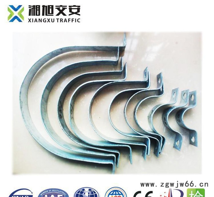 规格标牌抱箍 双层交通标志牌专用抱箍 标牌铝槽紧扣件图3