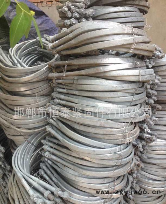 热镀锌卡兰抱箍U型抱箍 热镀锌扁铁抱箍   定做电力专用螺栓