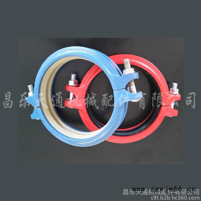 潍坊消防管件钢性卡箍抱箍 各种DN165钢卡  盲片图2