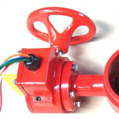 卡箍蝶阀，球体，球板包EPDM胶，信号头