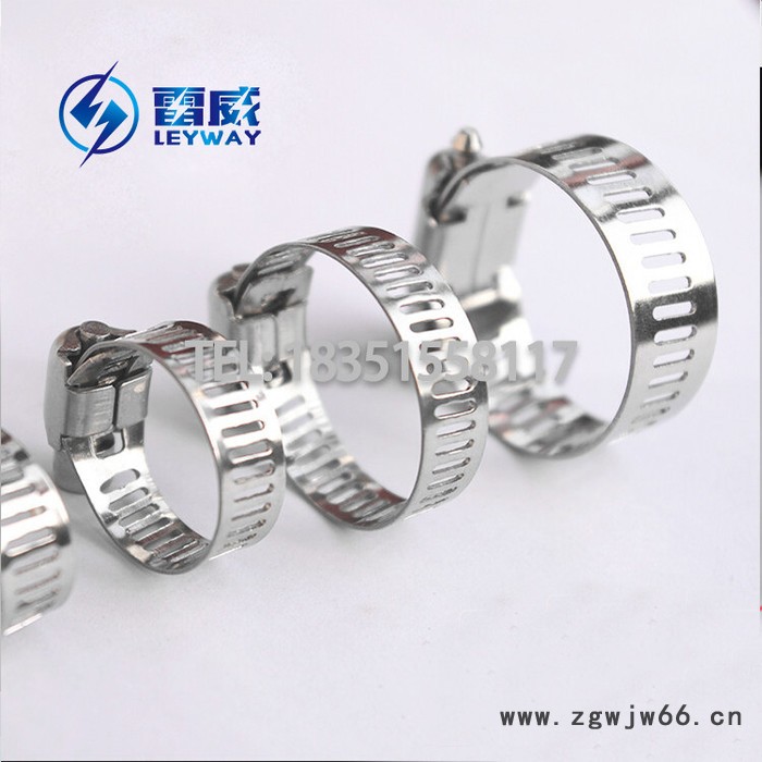 厂家批发美式不锈钢喉箍 201304卡箍管卡电力通信抱箍煤气管箍 通用形卡箍 防水12mm不锈钢喉箍 水管汽车配件304图2