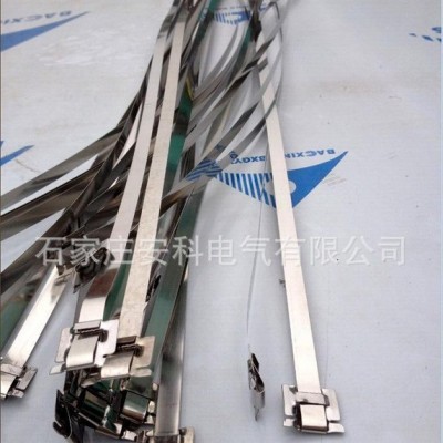 电厂杆号牌扎带 电线杆专用扎带 电力标识牌绑带 不锈钢抱箍