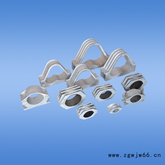 厂家南团直销铝合金电缆固定夹 35-50单芯电缆抱箍 JGHD电缆夹具 高压电力金具 砂型铸造铝合金加工 铝合金电缆夹具图5