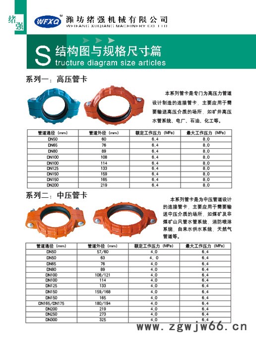 供应WFXQ/XQ/KJH/KRG卡箍式柔性管接头卡兰快速管接头图2