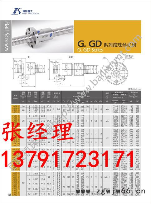 山东博特滚珠丝杠副价格图2