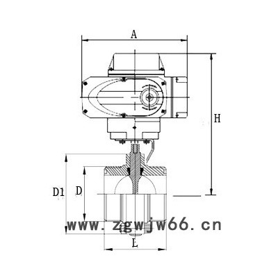 埃克尔D981F-16P电动卫生级级蝶阀  电动卡箍式蝶阀  电动蝶阀