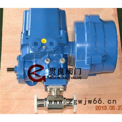 防爆电动卫生级球阀，电动卫生级卡箍球阀