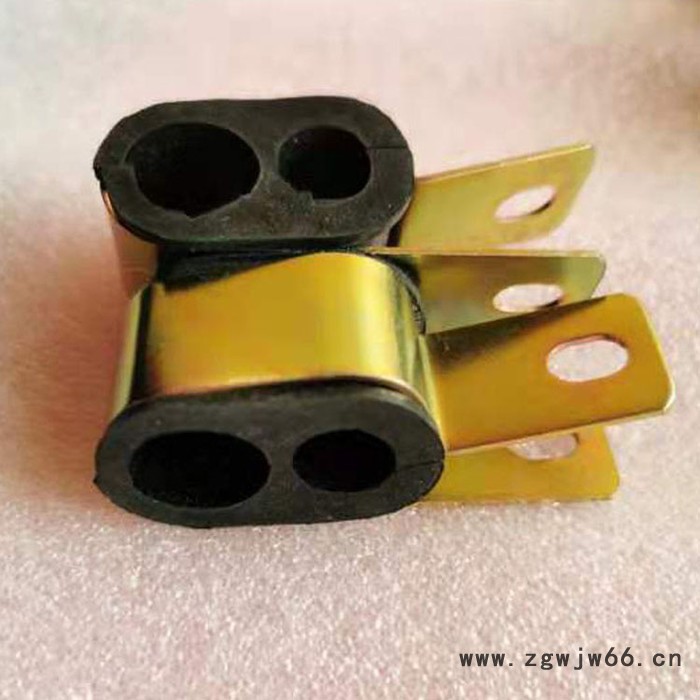 众鹏 专业生产  支架 软轴固定夹支架 镀锌包胶卡箍图3