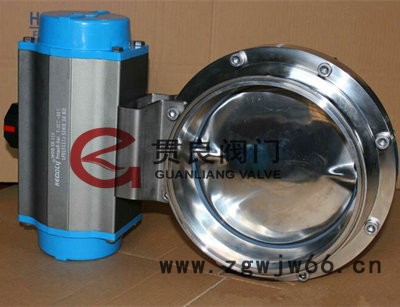 气动卫生级蝶阀，气动卫生级卡箍蝶阀厂家图3